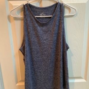 Nike drifit tank navy heAther, medium, m